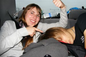 Viens no šoferīšiem saldi čuč